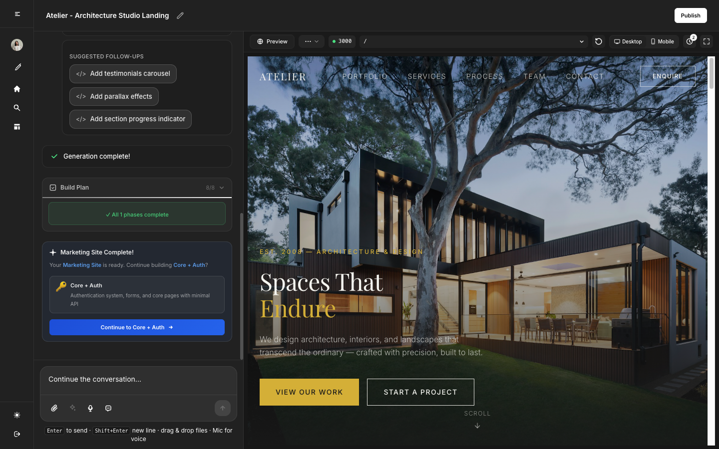 MonstarX Workbench with live preview open